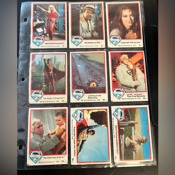 Vintage 1978 Superman Topps Trading Cards Lot of 12 - Picture 1 of 4
